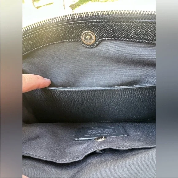 Coach Black Leather Christie Carryall Bag EUC - Picture 7 of 12